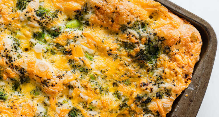Broccoli Cheddar Focaccia Bread