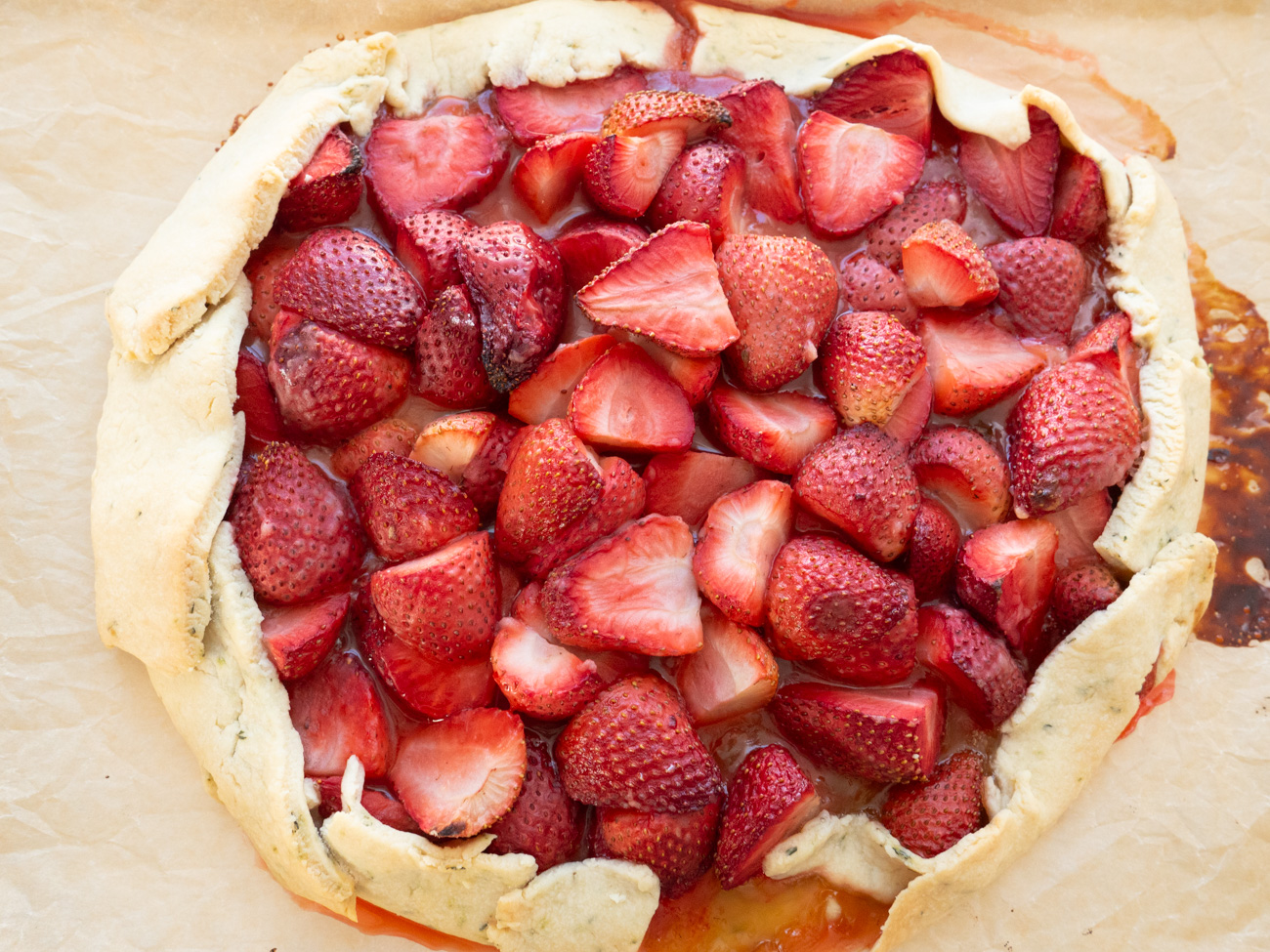Medieval Strawberry Thyme Tart