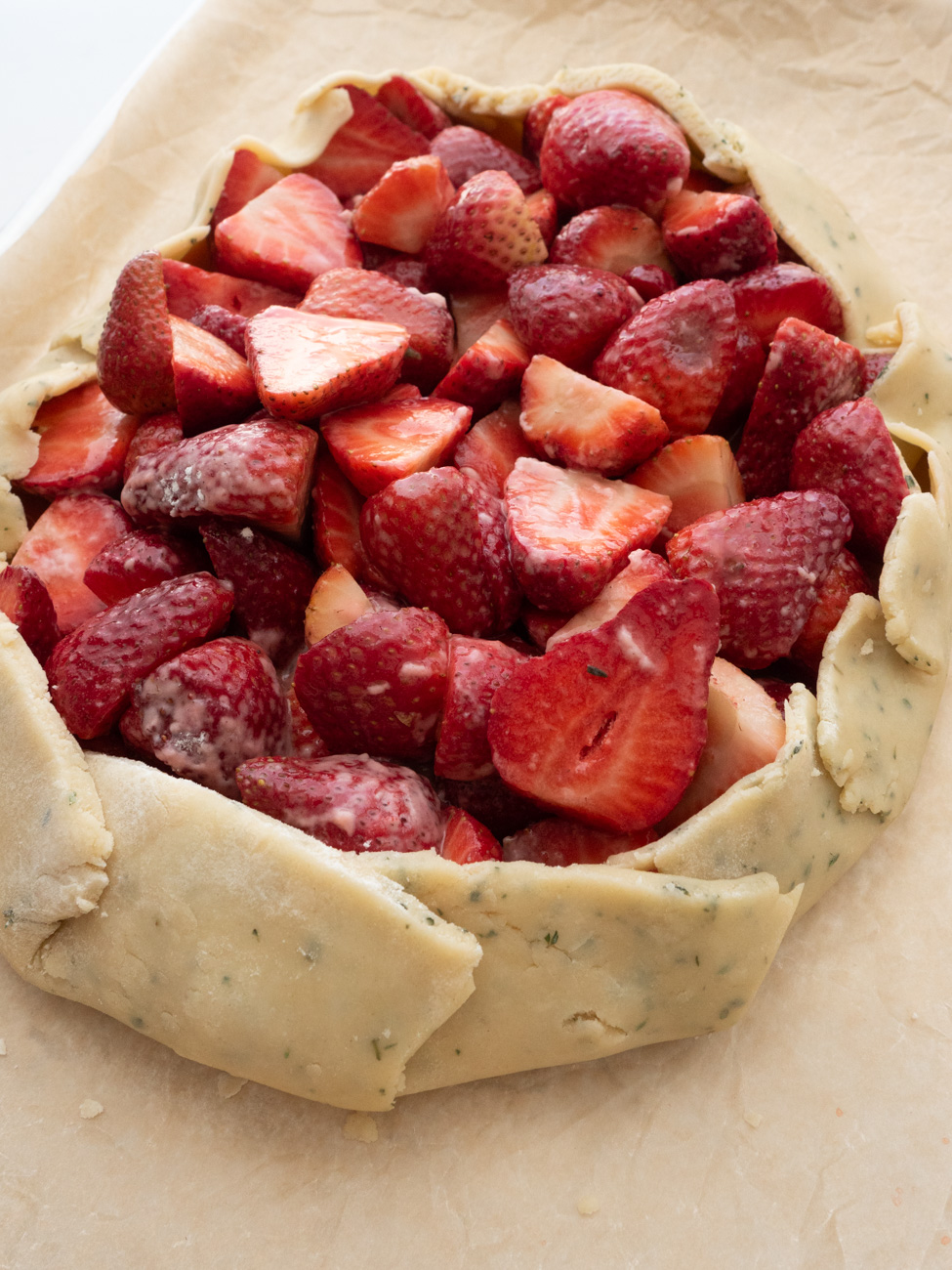 Medieval Strawberry Thyme Tart