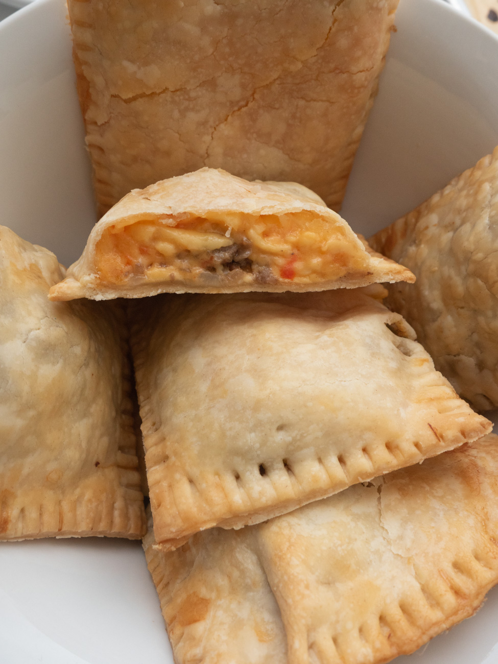 Pimento Cheeseburger Hand Pies