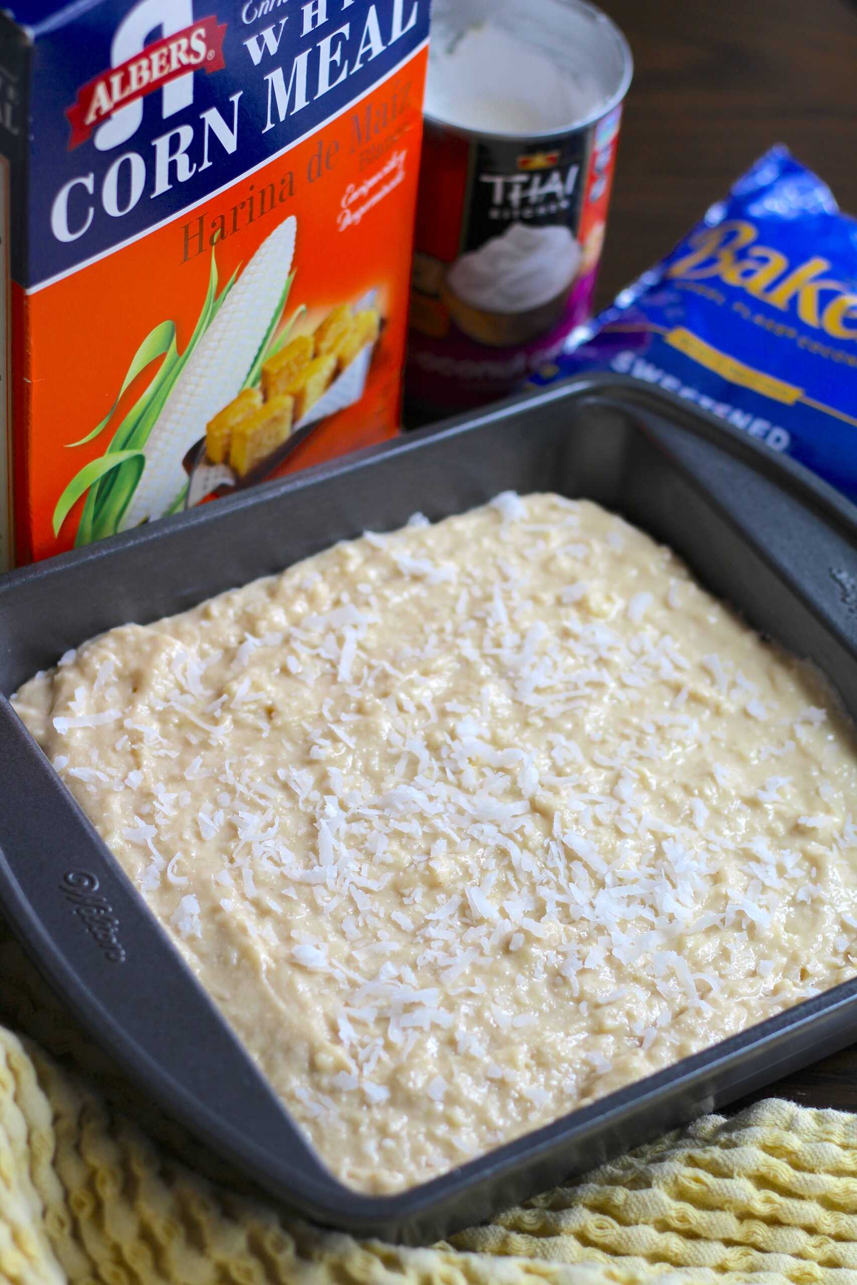 Coconut cornbread 1