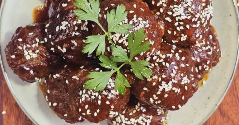 BBQ Pork and Beef Meatballs