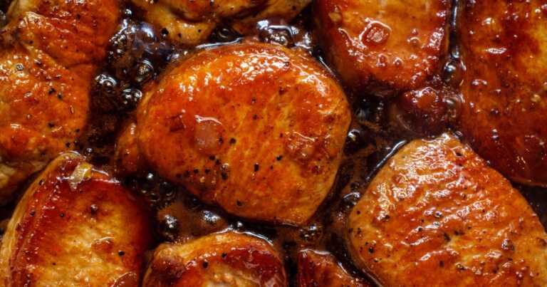 4-Ingredient Slow Cooker Maple Dijon Pork Chops