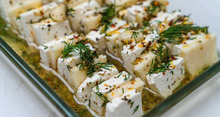 Greek Marinated Cheese Plate
