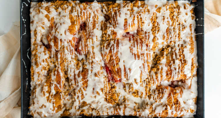 Strawberry Streusel Focaccia Bread