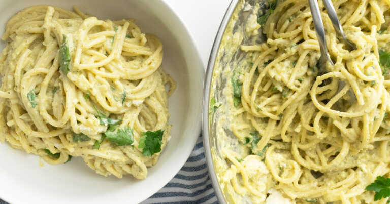 Espagueti Verde (Poblano Pasta)