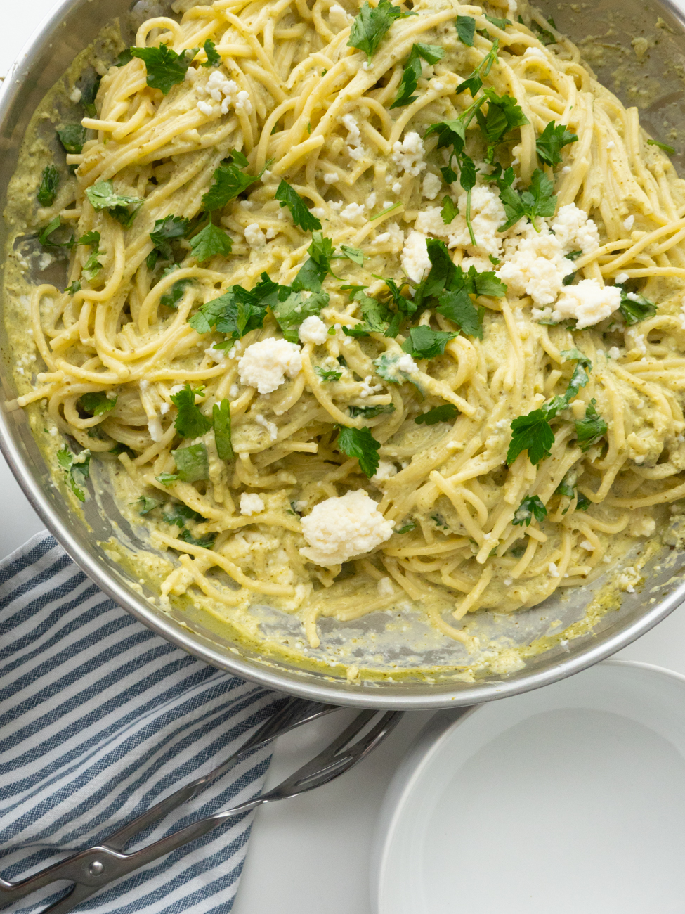 Espagueti Verde (Poblano Pasta)