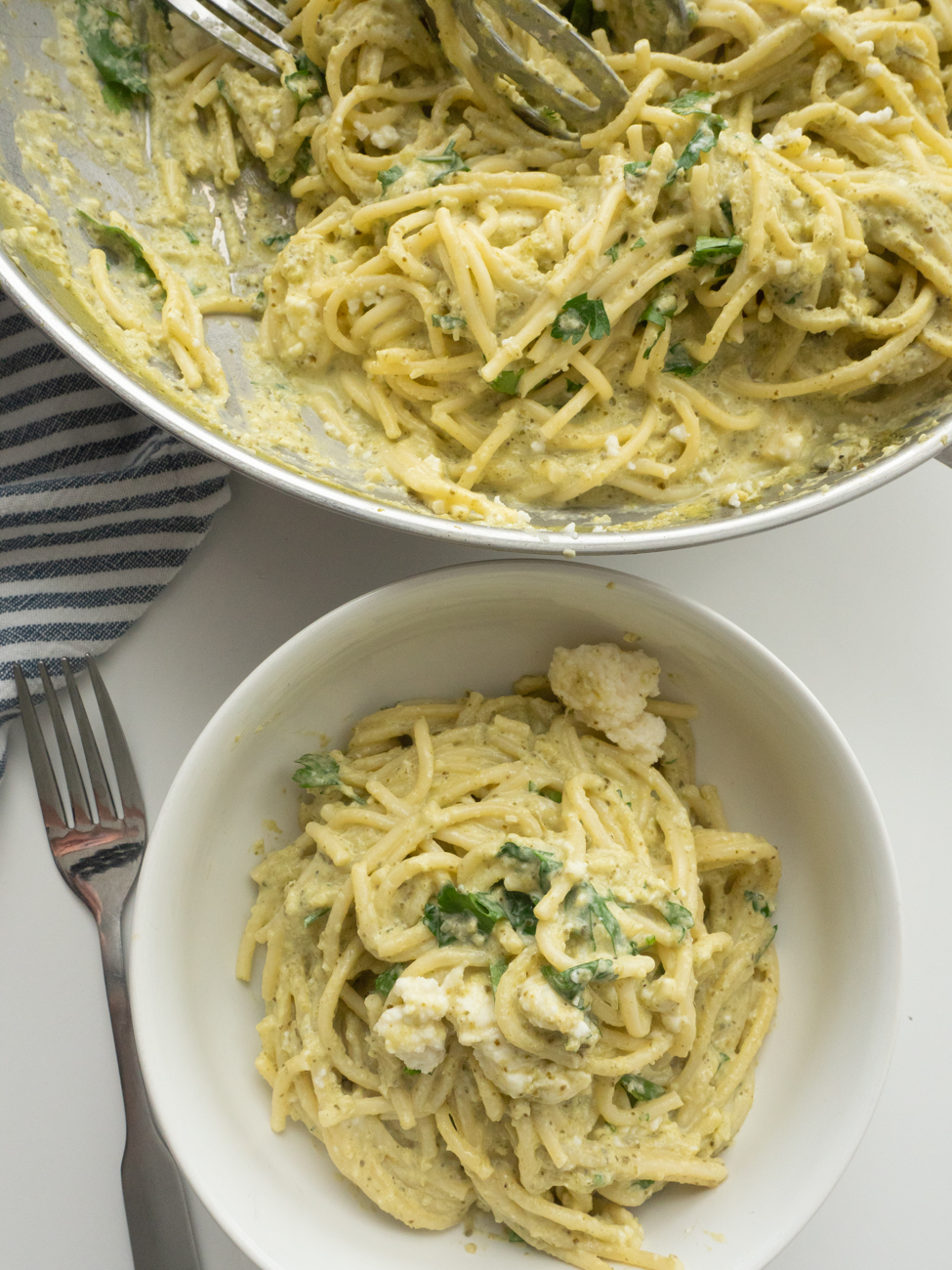 Espagueti Verde (Poblano Pasta)