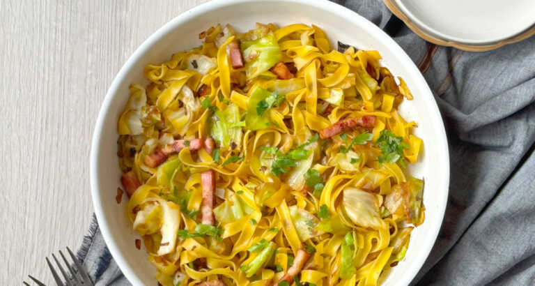 Bacon Haluski (Cabbage and Noodles)