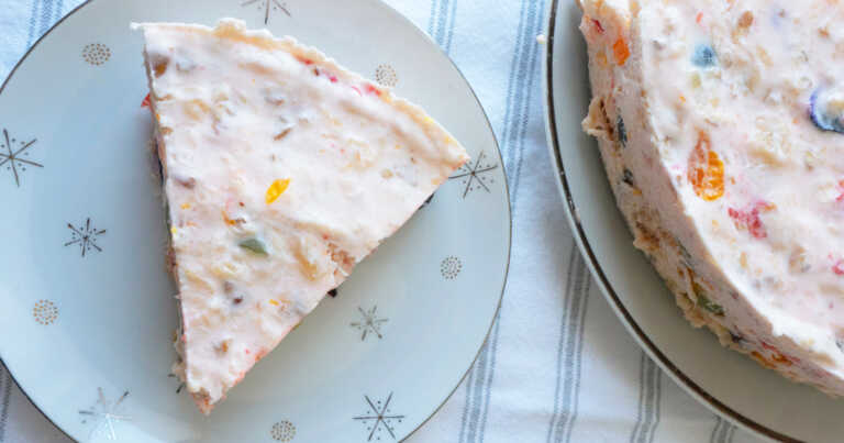 Ambrosia Fruit Salad Cheesecake