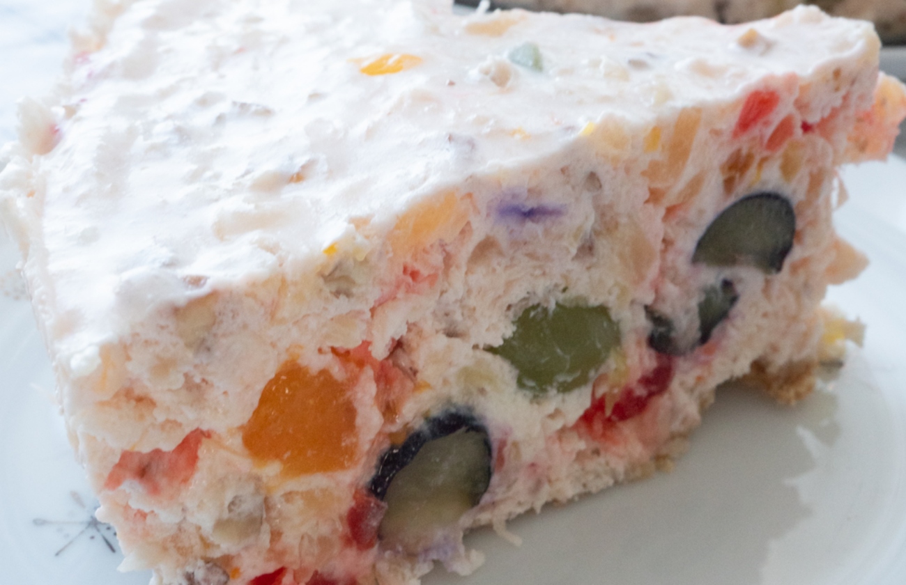 Ambrosia Fruit Salad Cheesecake-image