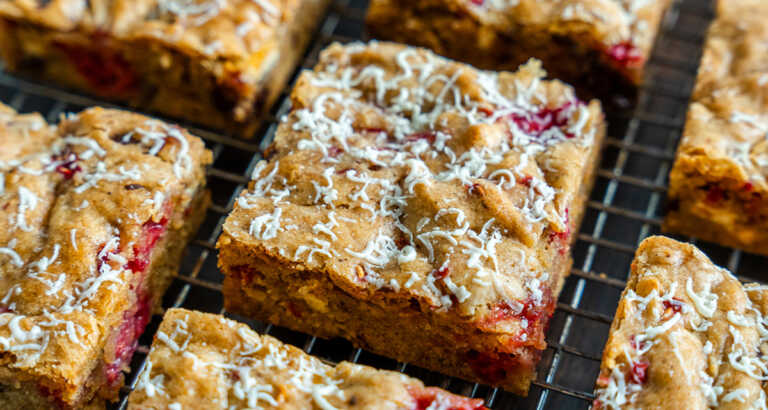 Raspberry Chocolate Blondies