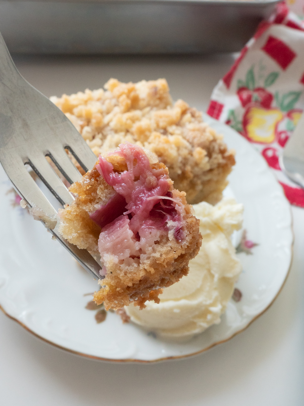 Sour Cream Rhubarb Cake