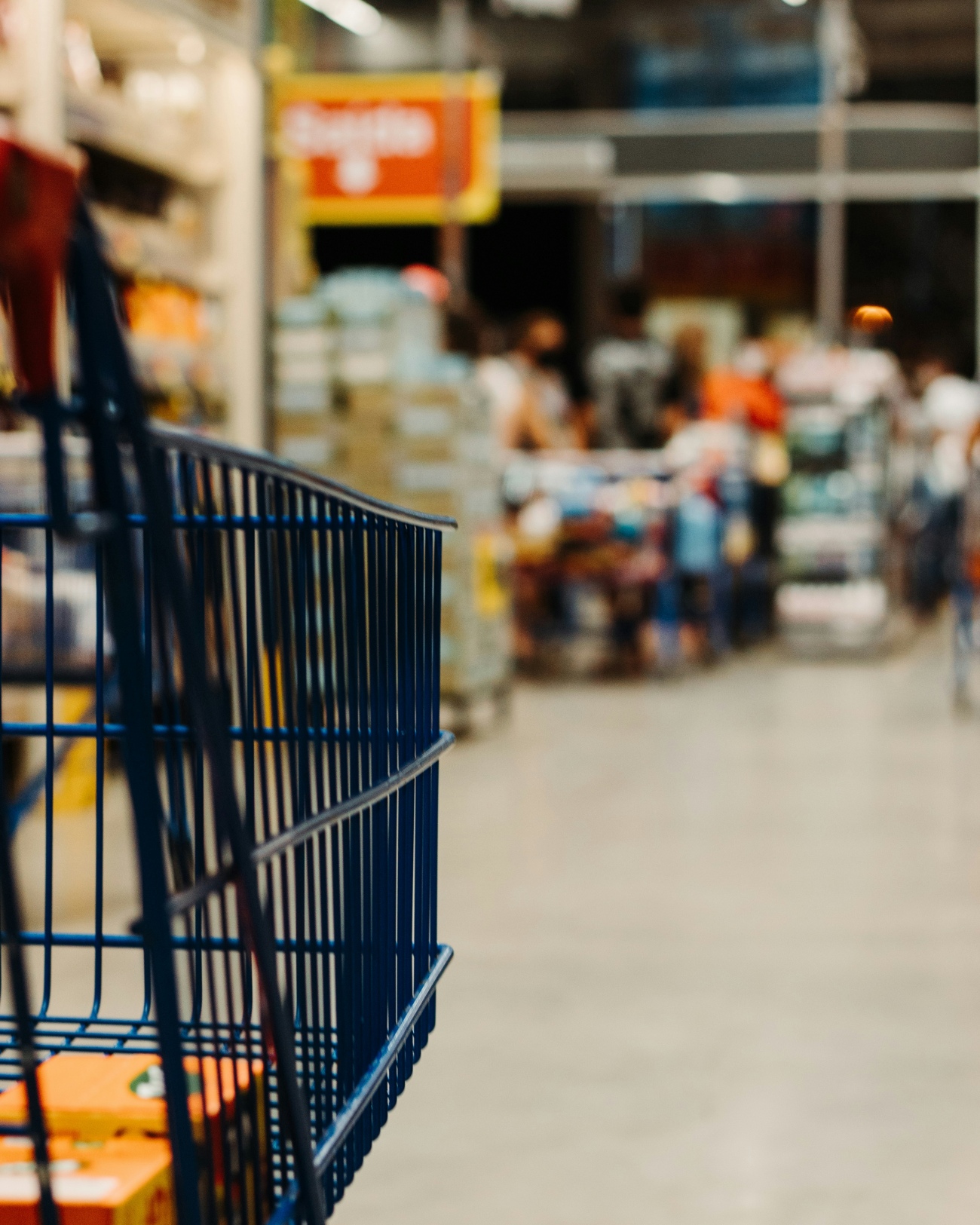 Shopping Cart in Grocery Store