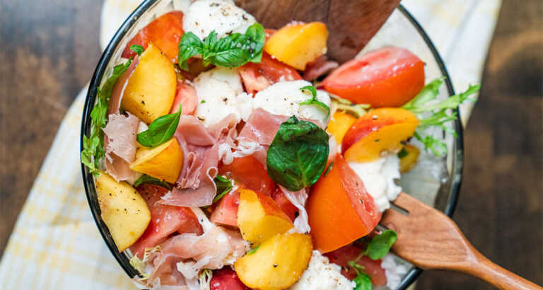 Peach Prosciutto Caprese