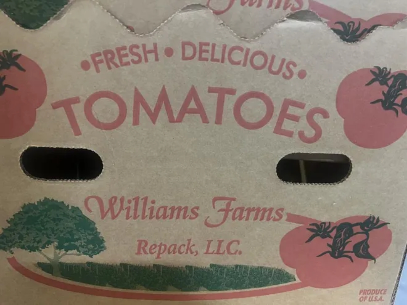 Williams Farms Repack Tomatoes Photo