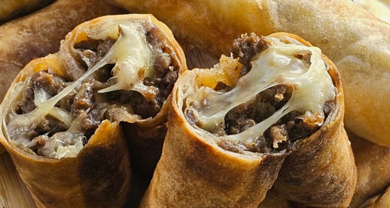 Cheeseburger Spring Rolls