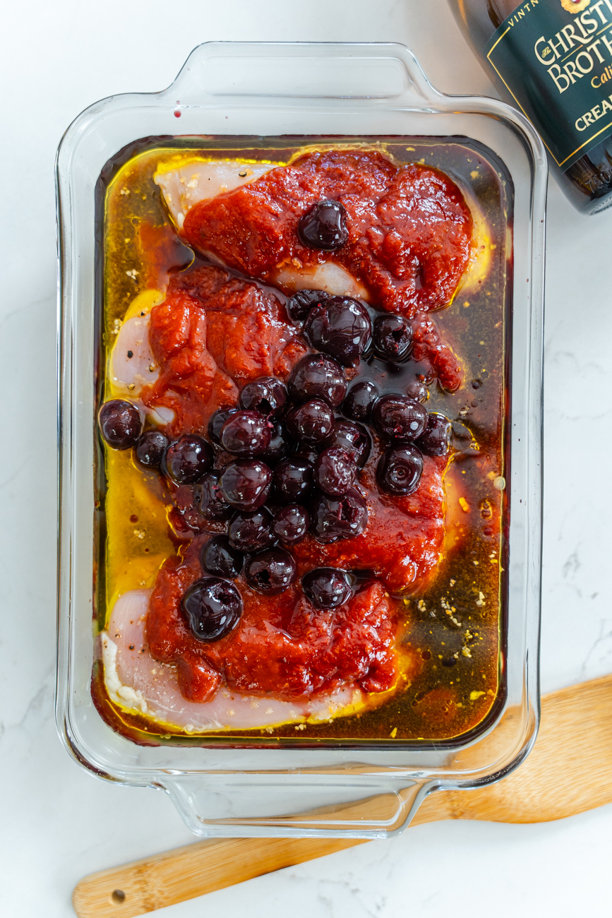 Cherries Jubilee Chicken Vertical 7