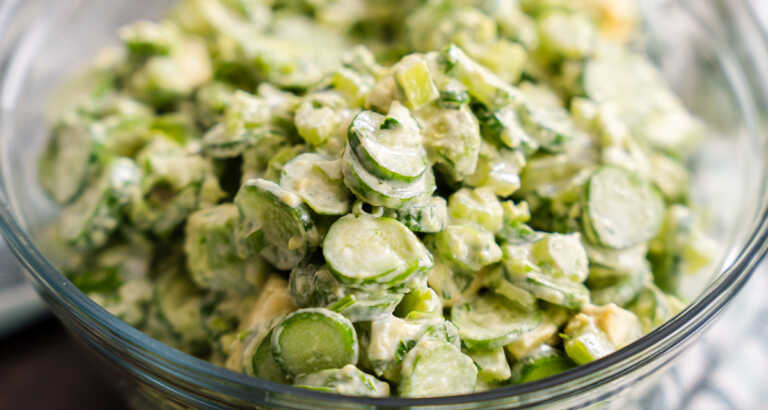 Crunchy Avocado Cucumber Salad
