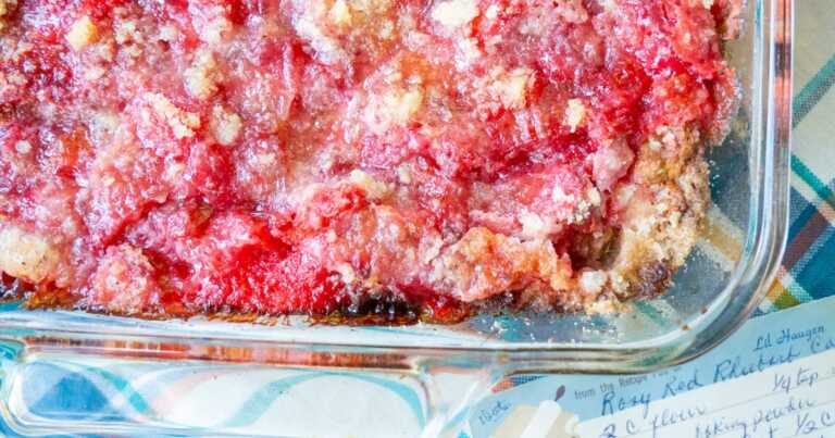 Recipe Tin Project: Rosy Red Rhubarb Cake