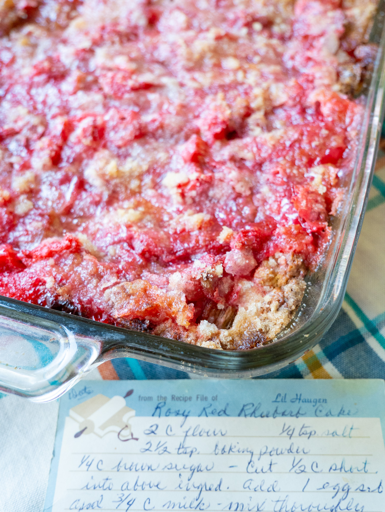 Rosy Red Rhubarb Cake 