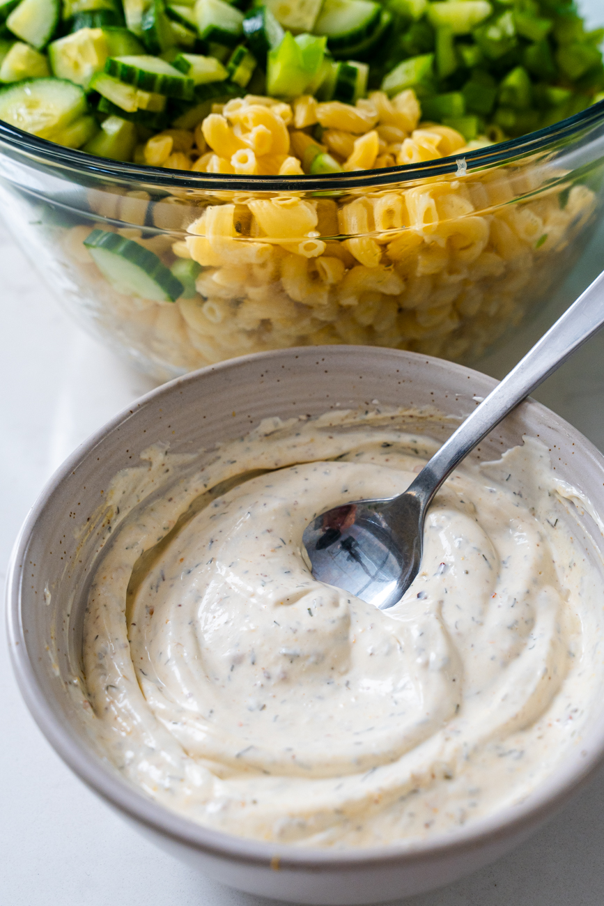 Cucumber Macaroni Salad Vertical 1