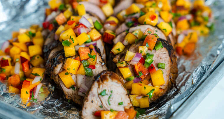 Grilled Peach Pork Tenderloin