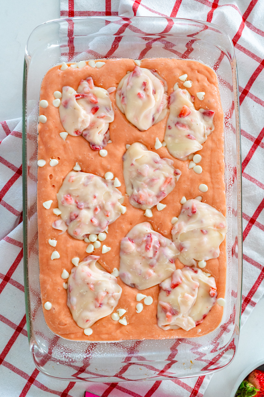 Strawberry Earthquake Cake Vertical 6