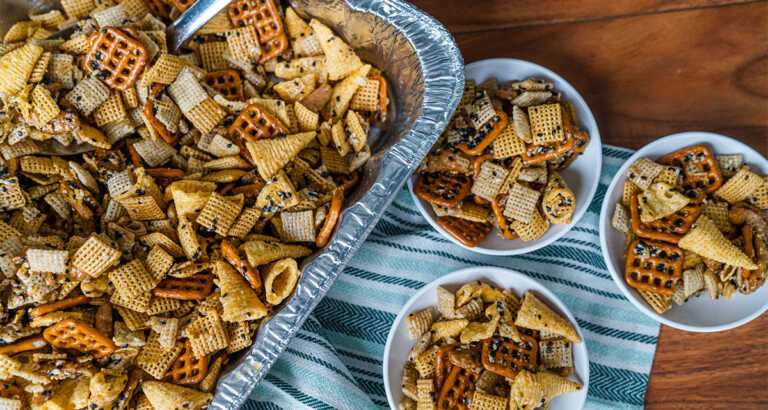 Sticky Sesame Snack Mix