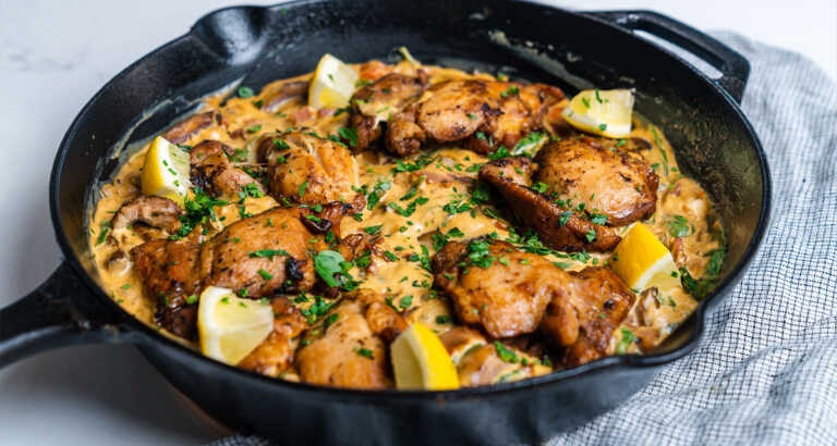 One-Pan Creamy Spinach Chicken