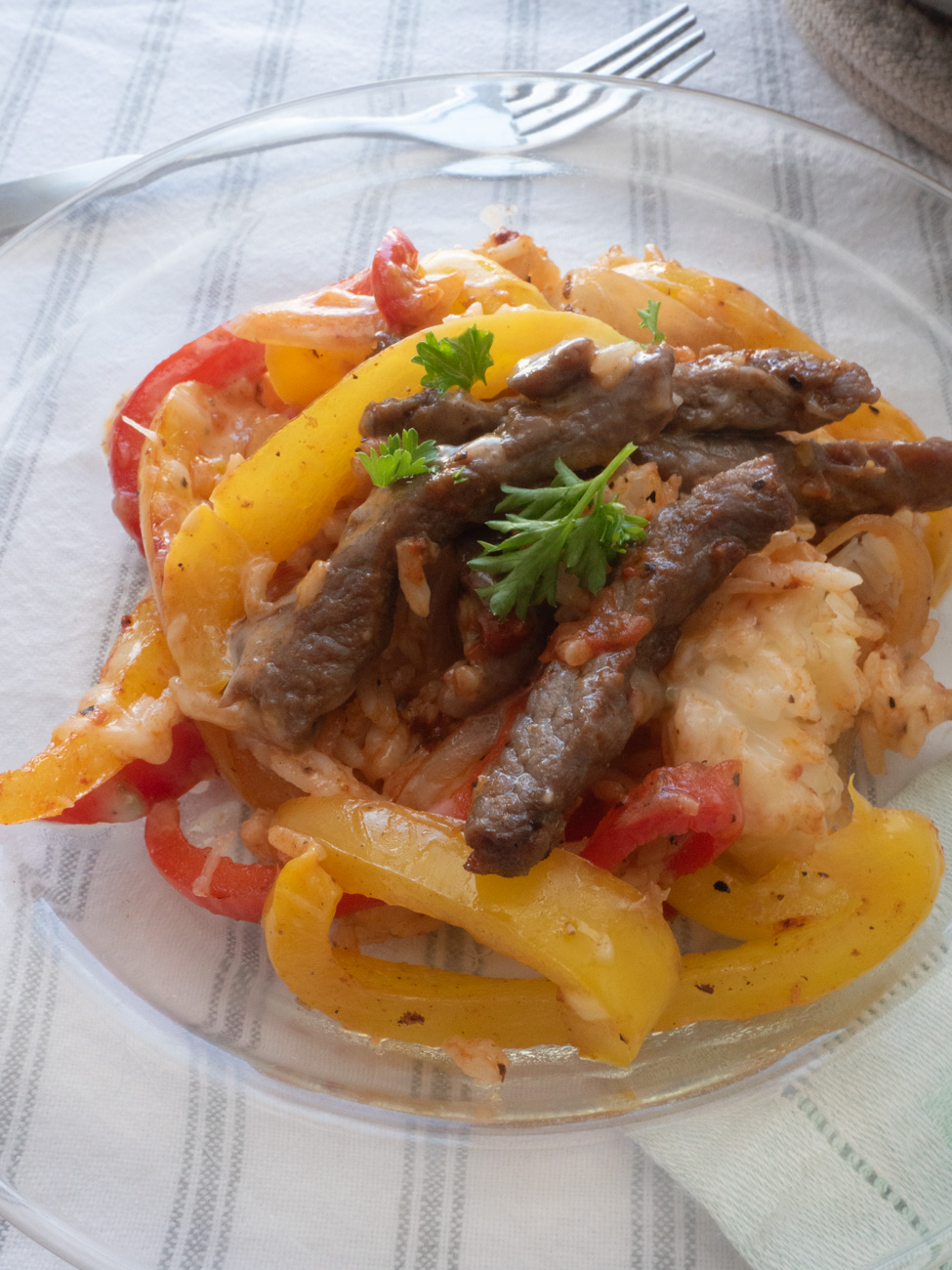 Steak Fajita Skillet Casserole