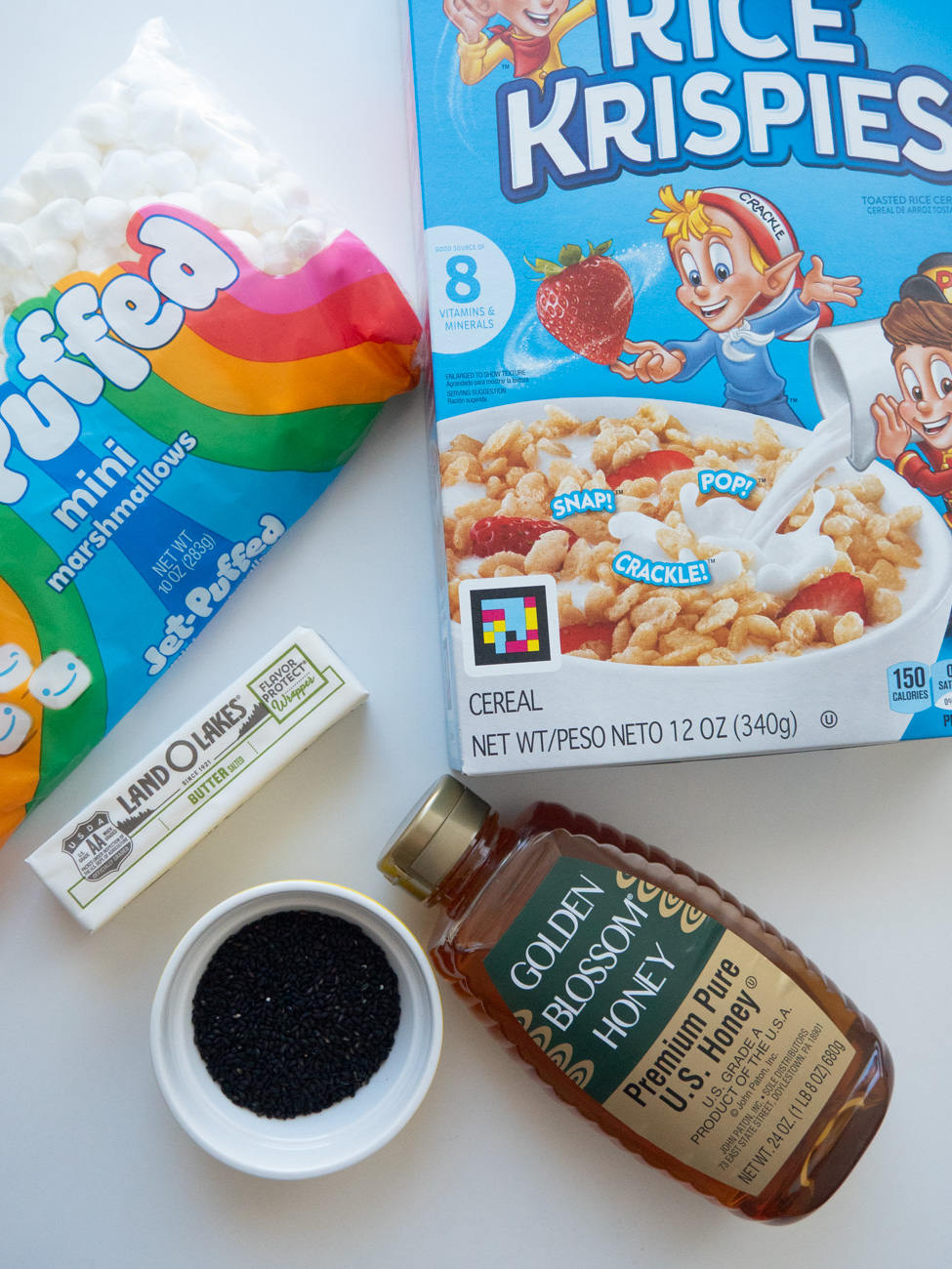 Black Sesame Rice Krispies Treats