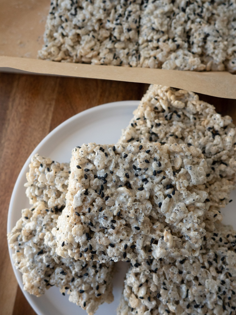 Black Sesame Rice Krispies Treats
