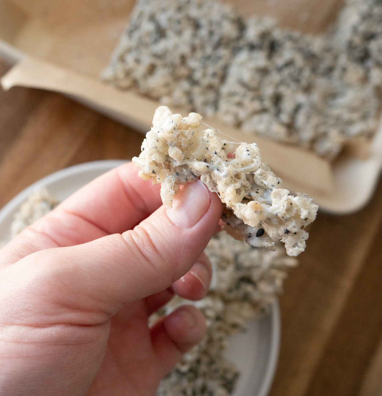 Black Sesame Rice Krispies Treats