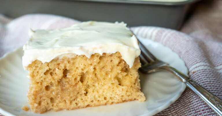 Cinnamon Roll Poke Cake