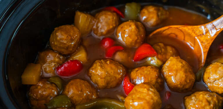 Slow Cooker Sweet and Sour Meatballs