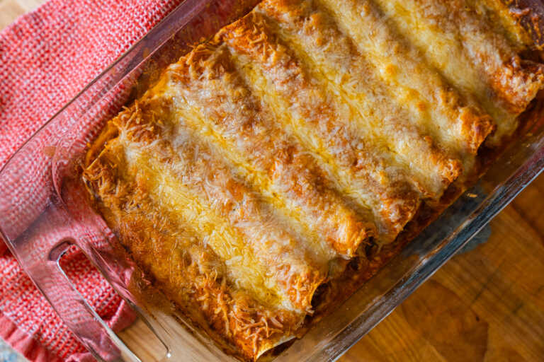 Cottage Cheese Chicken Enchiladas