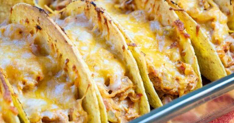 Baked Cream Cheese Chicken Tacos