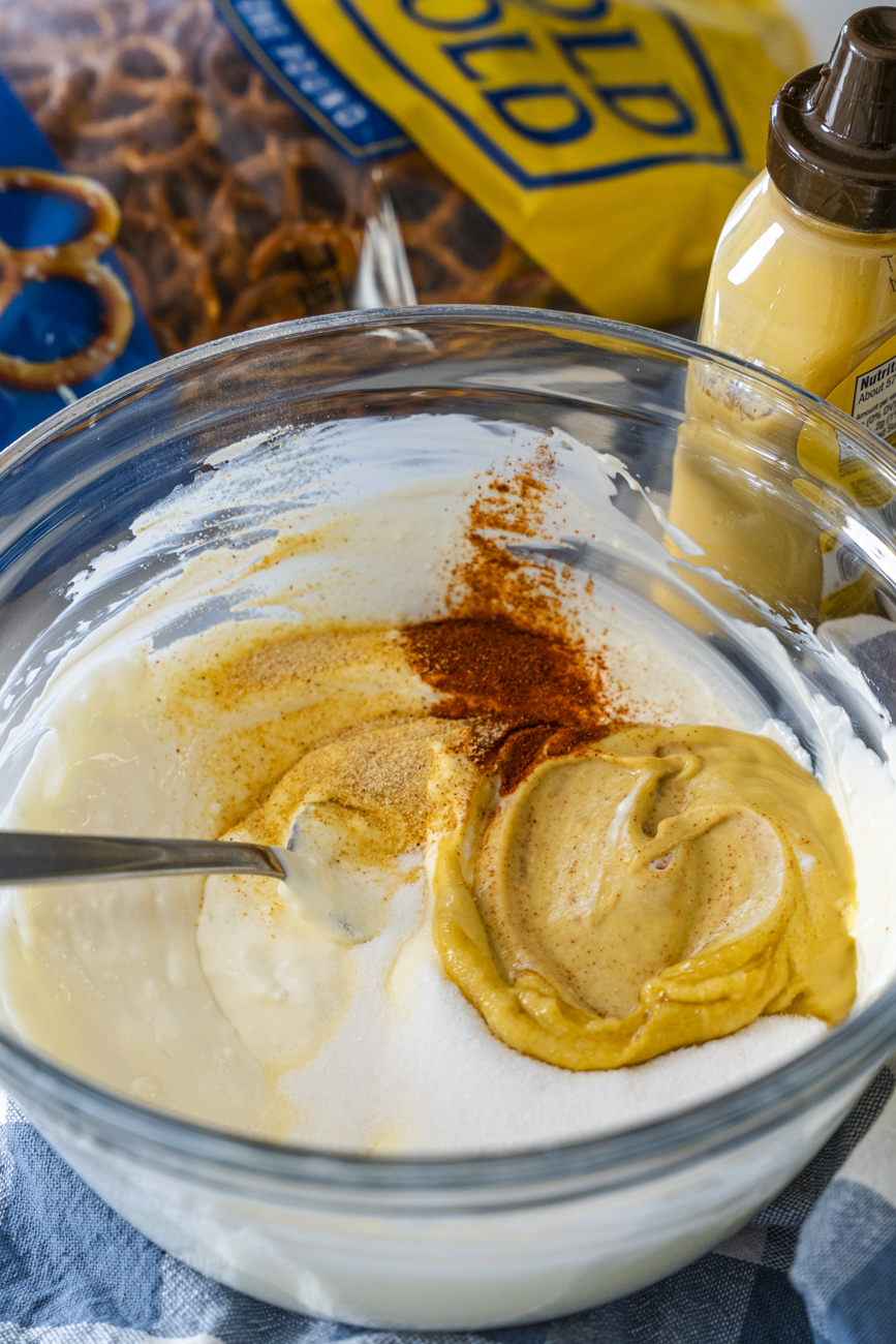 Mom's Famous Pretzel Dip Vertical 2