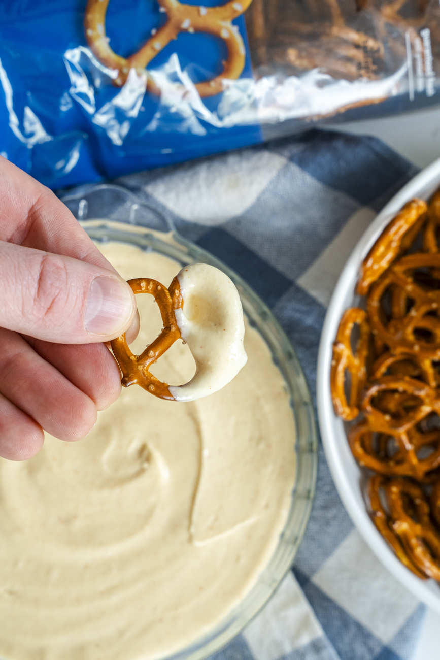 Mom's Famous Pretzel Dip Vertical 10