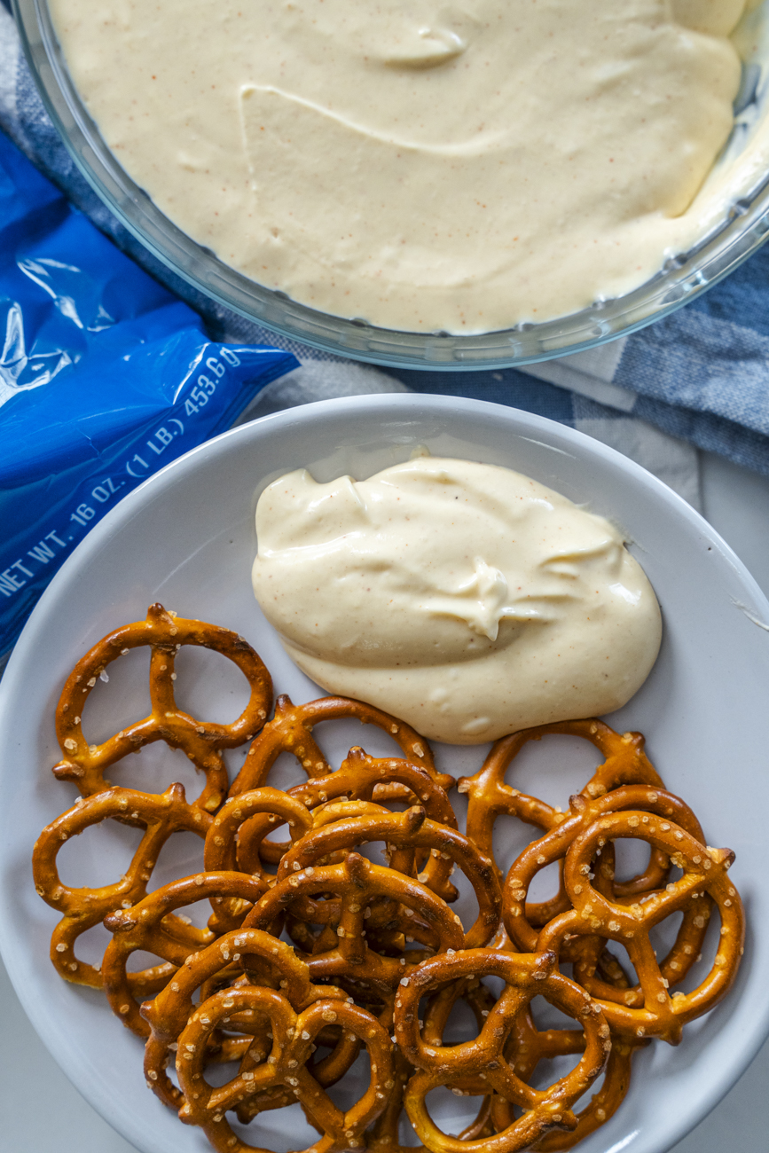 Mom's Famous Pretzel Dip Vertical 13
