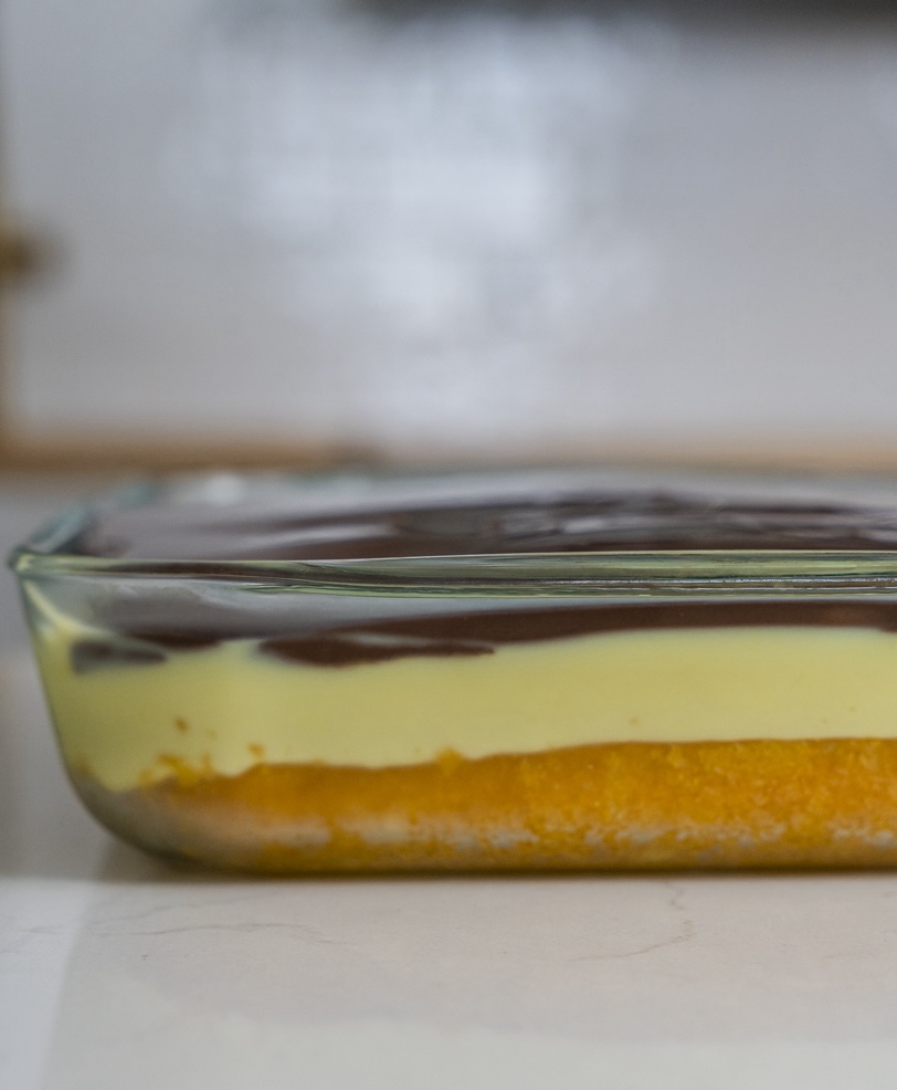 Boston Cream Sheet Cake Vertical 4