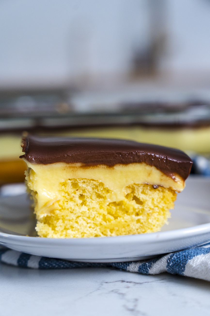 Boston Cream Sheet Cake Vertical 9