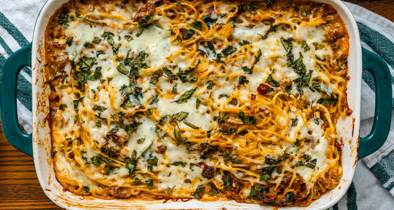 Tuscan Spaghetti Casserole