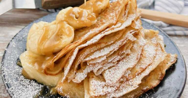 Banana Caramel Crepes