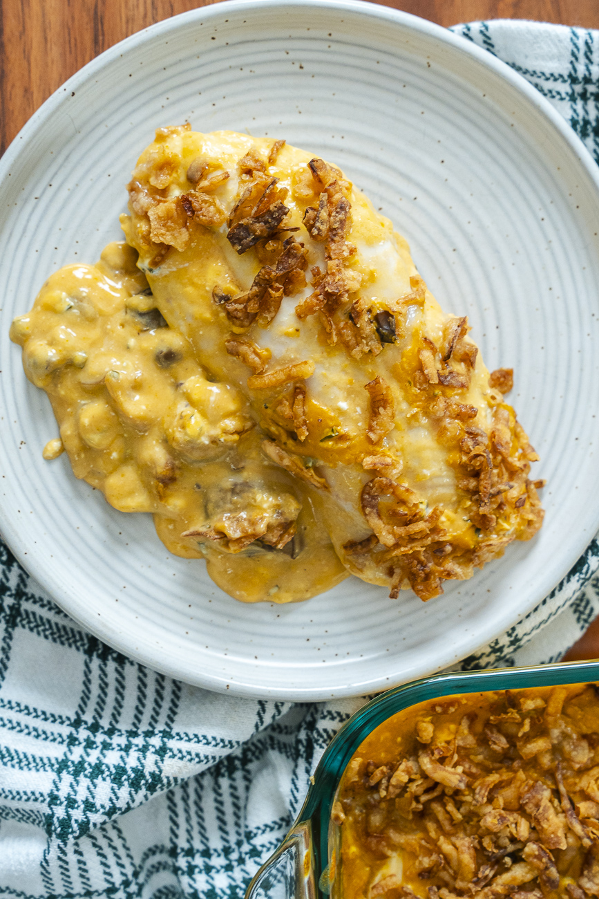 Golden Mushroom Chicken Bake Vertical 19