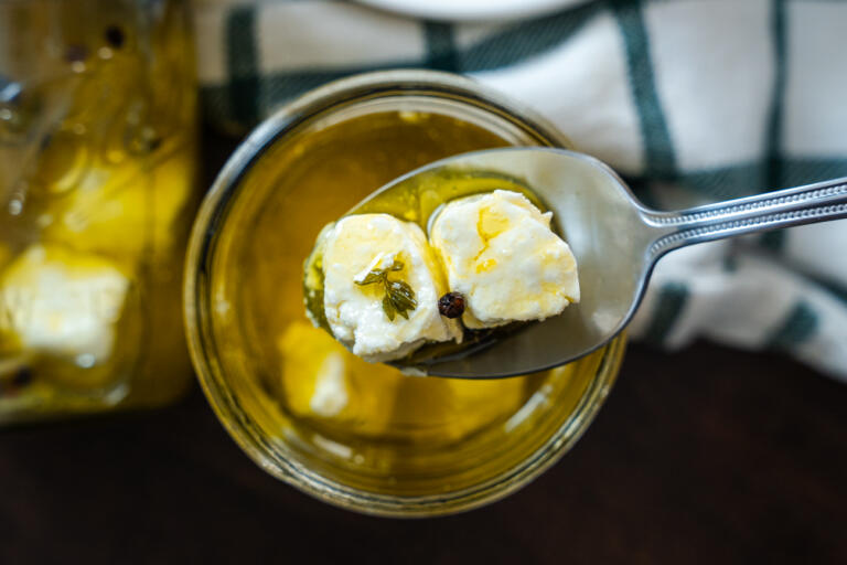 Viral Marinated Goat Cheese
