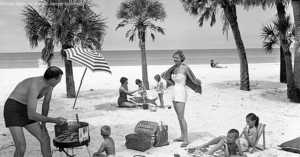 1950s Beach Picnic in Florida