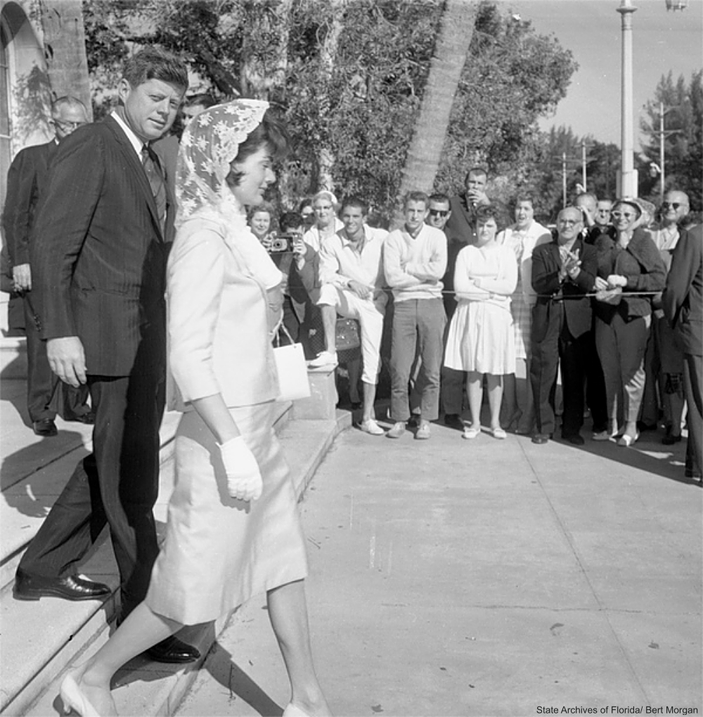 JFK and Jackie Kennedy Coming From Church Florida 1961