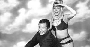 Barbara Eden and Larry Hagman in I Dream of Jeannie